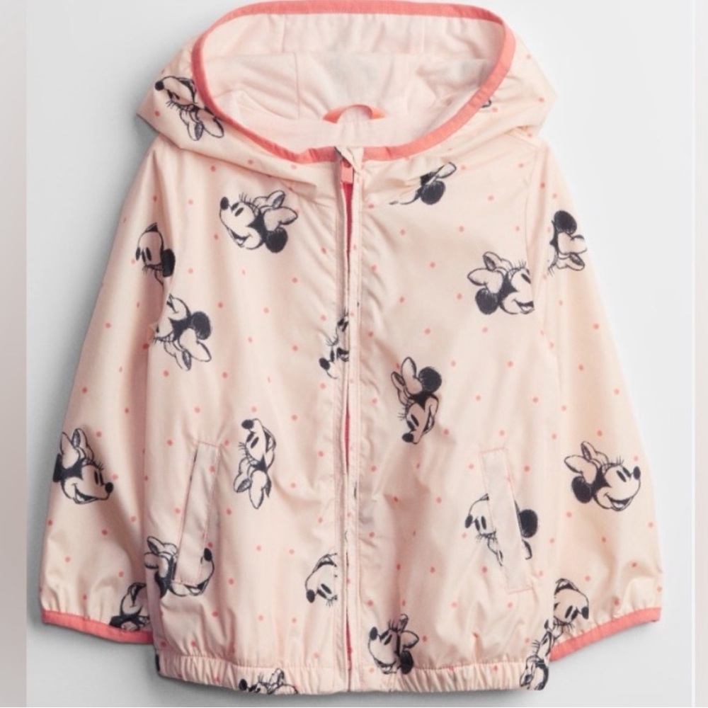 Baby Gap Disney Minnie Mouse Rain Jacket Pink Sizes 4 and 5